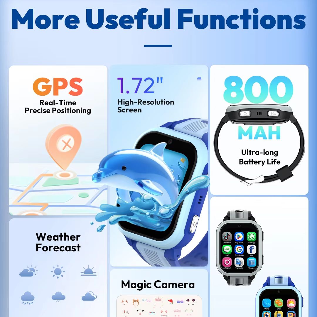 Wonlex 4G Kids Smart Watch KT4 - Smartwatch Watches For Kids With Gps recension och pris