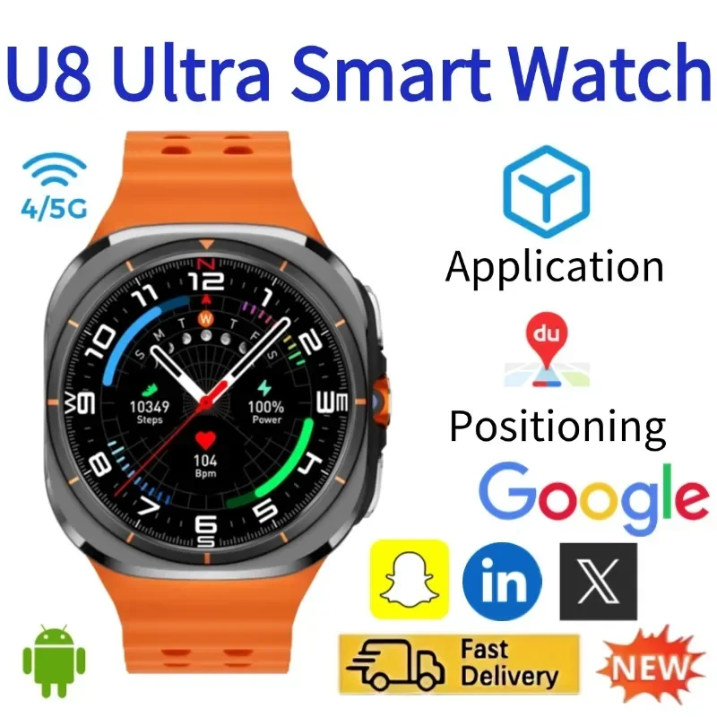 U8 Smart Watch 4G 5G Rotatable - Smartwatch Watches For Women With Gps recension och pris