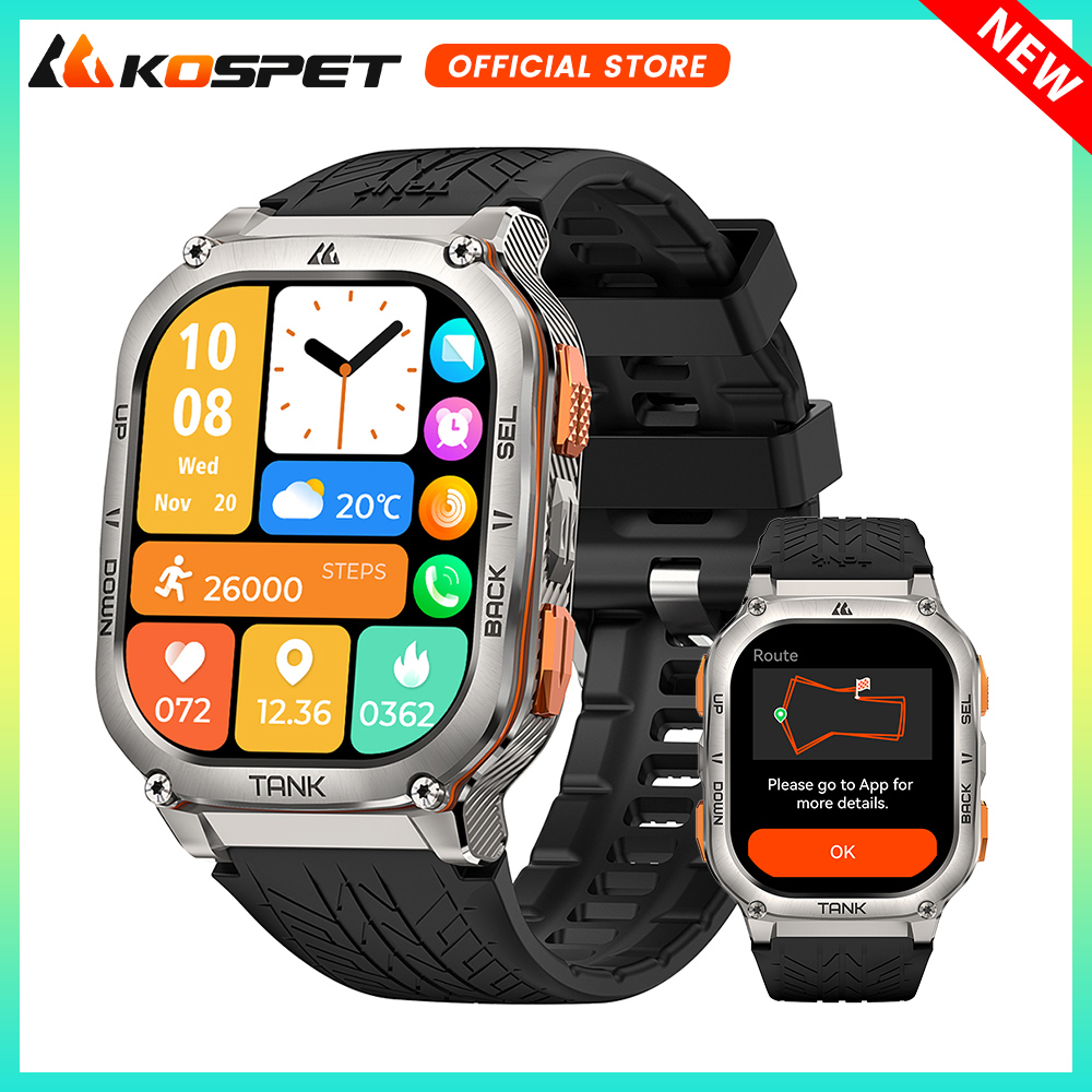 KOSPET TANK M3 Ultra GPS Smart - Altimeter Compass Watch recension och pris